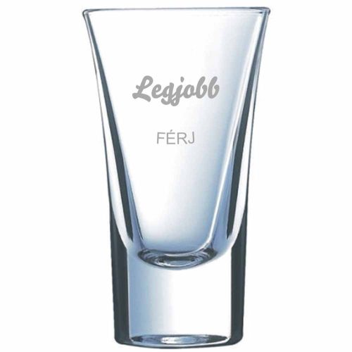 Pálinkás pohár LEGJOBB FÉRJ - névvel is kérhető