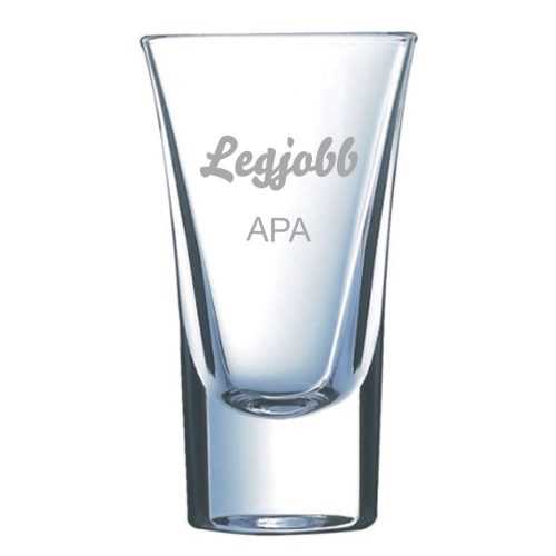 Pálinkás pohár LEGJOBB APA - névvel is kérhető