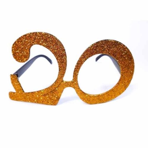 20-as party szemüveg - arany