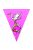 Gólya hozza  - pink zászlófüzér babaszületésre
